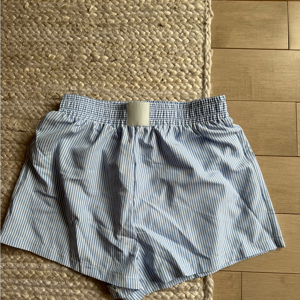 Blue Striped Shorts